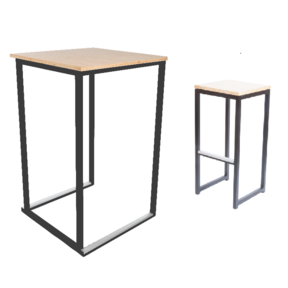 Staset Kubo vierkant - Zwart/bamboe