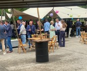 Statafel olieton/vat inclusief paal - Zwart