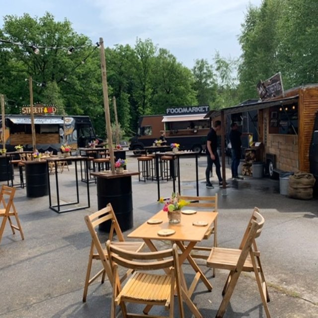 Statafel olieton/vat inclusief paal - Zwart