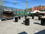 Statafel olieton/vat inclusief paal - Zwart