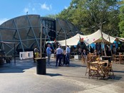 Statafel olieton/vat inclusief paal - Zwart