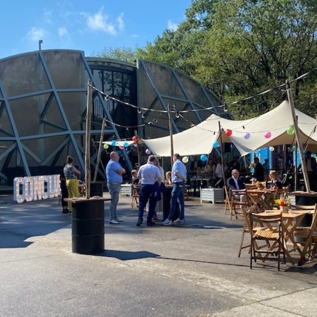 Statafel olieton/vat inclusief paal - Zwart