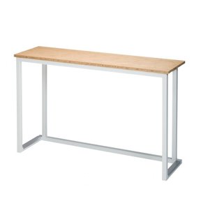 Kubo wall 120x35cm  hoogte 74cm - Wit/bamboe