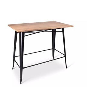 Statafel Tolix 120x70cm - Zwart/iepenhout