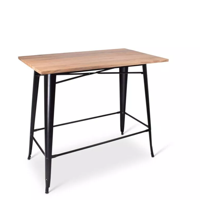 Statafel Tolix 120x70cm - Zwart iepenhout