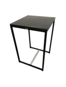 Kubo statafel 70x70cm - Zwart/marmer