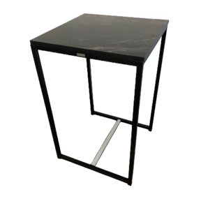 Kubo statafel 70x70cm - Zwart/marmer
