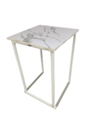 Kubo statafel 70x70cm - Wit/marmer Kubo statafel 70x70cm - Wit/marmer