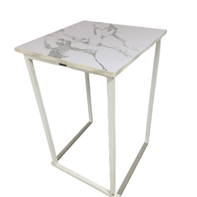 Kubo statafel 70x70cm - Wit/marmer Kubo statafel 70x70cm - Wit/marmer