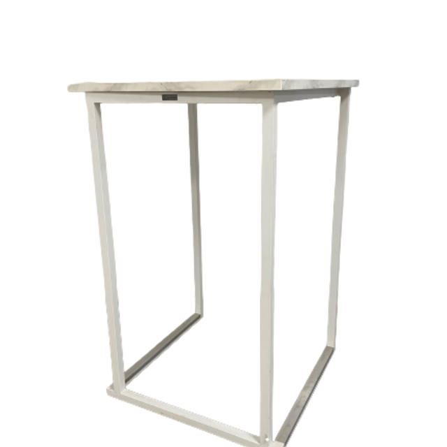Kubo statafel 70x70cm - Wit/marmer Kubo statafel 70x70cm - Wit/marmer
