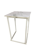 Kubo statafel 70x70cm - Wit/marmer Kubo statafel 70x70cm - Wit/marmer