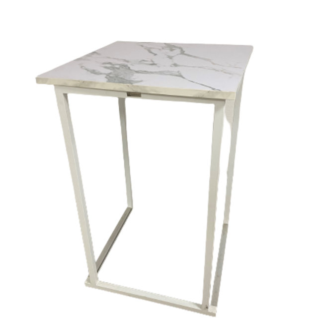 Kubo statafel 70x70cm - Wit/marmer Kubo statafel 70x70cm - Wit/marmer