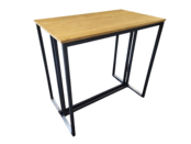 Kubo statafel 120x70cm - Zwart/bamboe