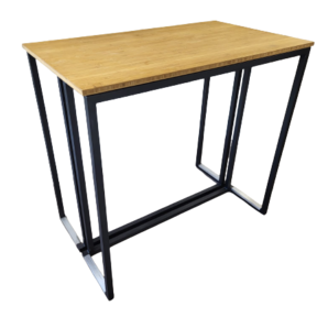 Kubo statafel 120x70cm - Zwart/bamboe