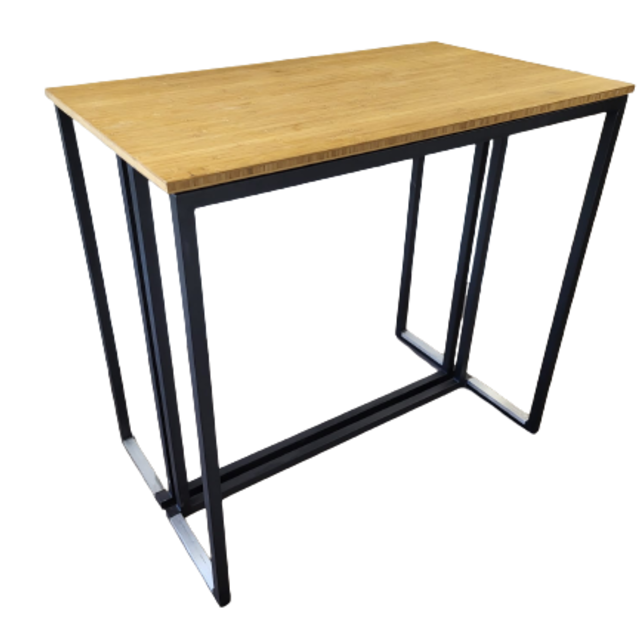 Kubo statafel 120x70cm - Zwart/bamboe