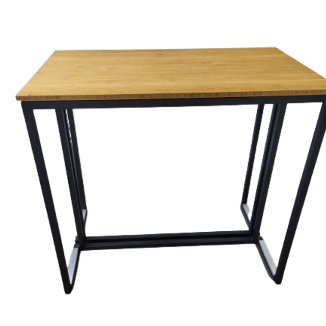 Kubo statafel 120x70cm - Zwart/bamboe