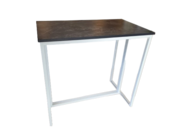 Kubo statafel 120x70cm - Wit/marmer zwart