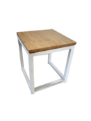 Kubo kruk laag - Wit/bamboe