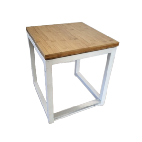 Kubo kruk laag - Wit/bamboe