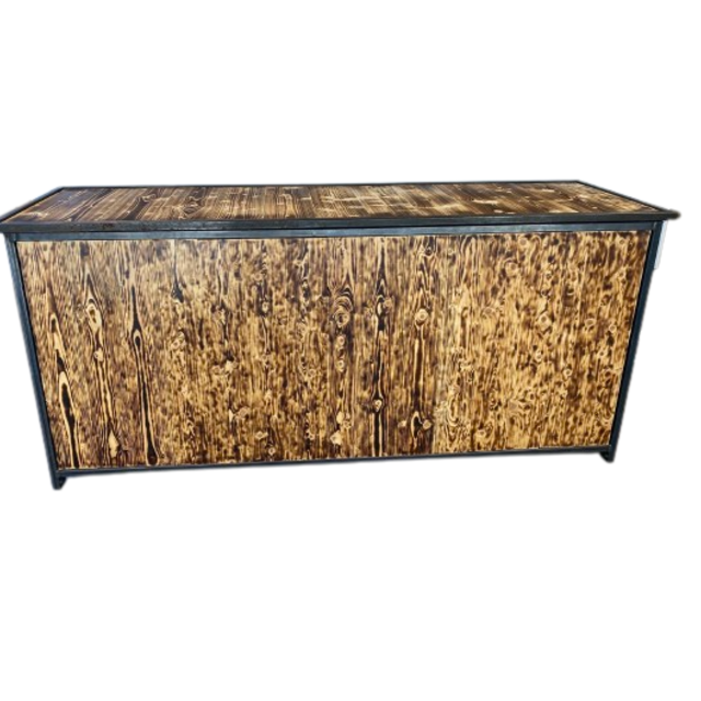 Uitgiftebar - Staal gebrand hout