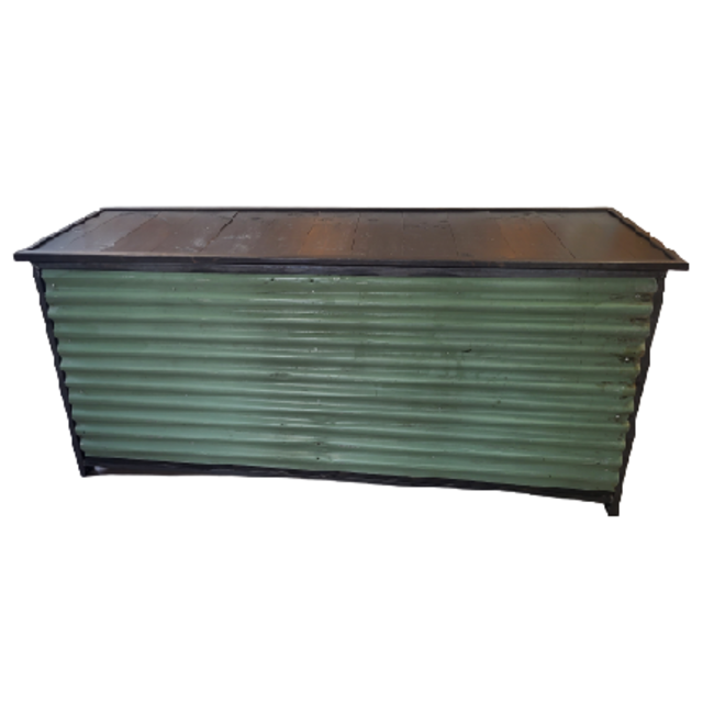 Uitgiftebar - Staal golfplaten groen