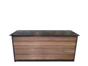 Uitgiftebar - Staal bankirai hout