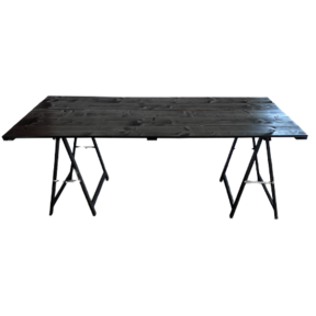 Tafel 200x95cm met klapschraag - zwart