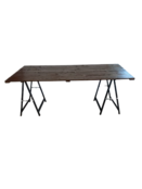 Tafel 200x95cm met klapschraag - bruin Tafel 200x95cm met klapschraag - bruin