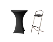 Staset rond inclusief statafelrok