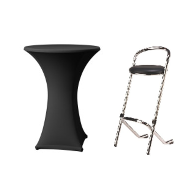 Staset rond inclusief statafelrok