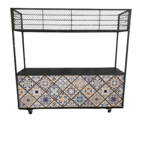 Foodcourt - Staal Portugees tegelmotief