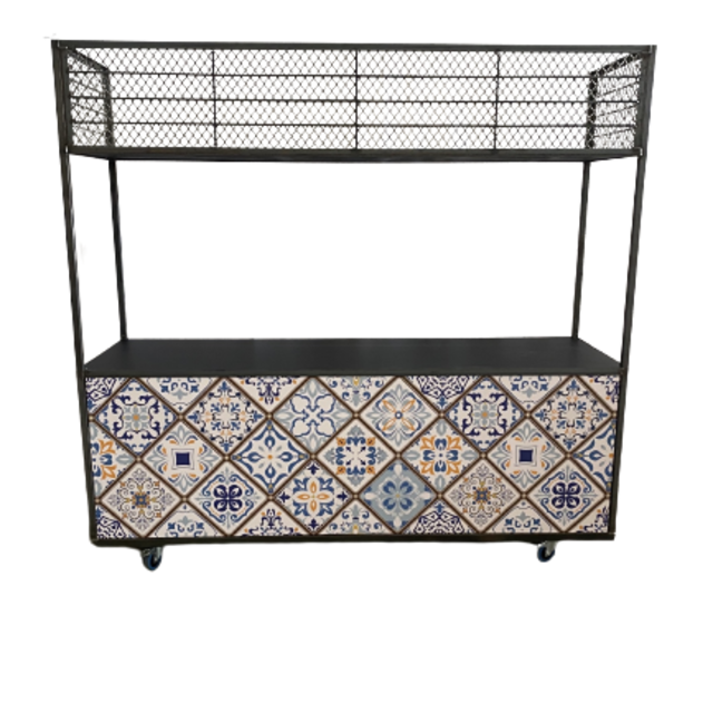 Foodcourt - Staal Portugees tegelmotief