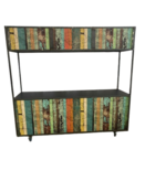 Foodcourt - Staal gekleurd sloophout look