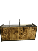 Barombouw staal gebrand hout