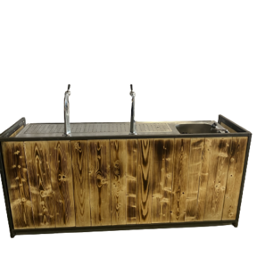 Barombouw staal gebrand hout