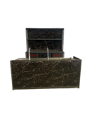 Barset - Staal zwart marmerlook Barset - Staal zwart marmerlook