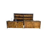 Dubbele barset - Staal gebrand hout