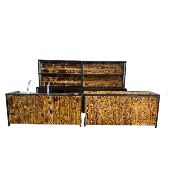 Dubbele barset - Staal gebrand hout