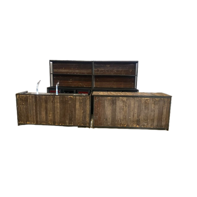 Dubbele barset - Staal old wood