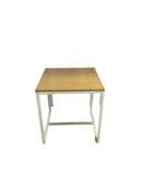 Kubo dinertafel 70x70cm - Wit/bamboe