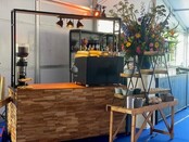 Koffiemeubel - Staal teakhout