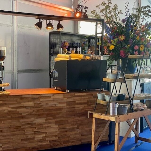 Koffiemeubel - Staal teakhout