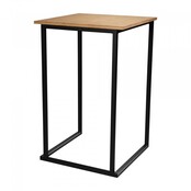 Kubo statafel 70x70cm - Zwart/bamboe