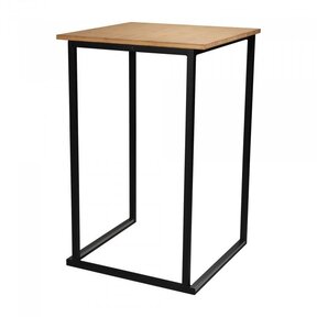 Kubo statafel 70x70cm - Zwart/bamboe