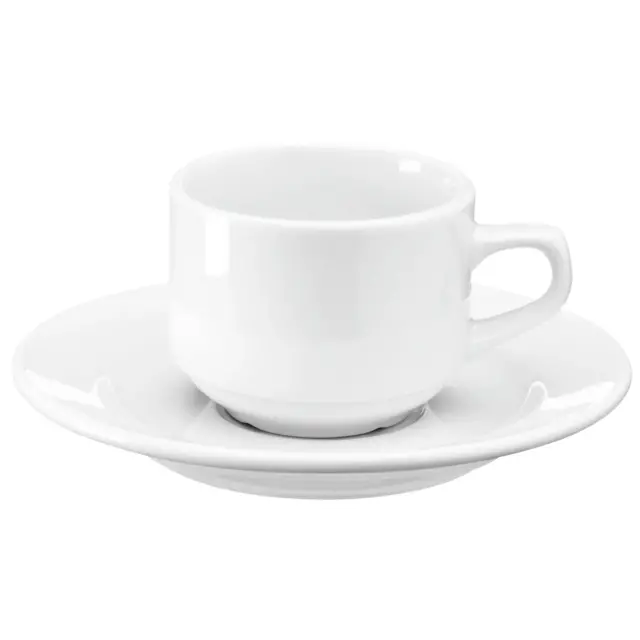 Espressokop 90ml incl. schotel - Wit