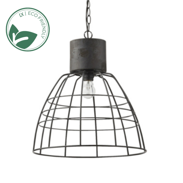 Hanglamp industrieel groot - zwart