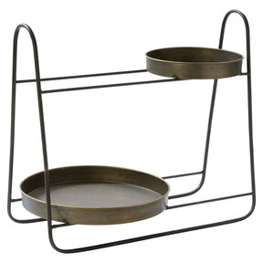 Etagère 2 laags - zwart brons