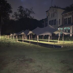 Stretchtent 10x25m - Zand