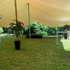 Stretchtent 10x30m - Zand