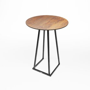 Statafel Linea dsn. 80cm - Zwart/roest